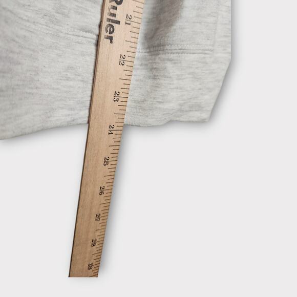 Evereve Womens Liv Puff Sleeve Sweatshirt Gray Blue Stripe Detail Sm Soft Lounge - Picture 8 of 9